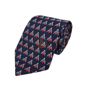 Masonic Regalia Craft Masons Silk Tie with Square Compass & G Unique Regalia